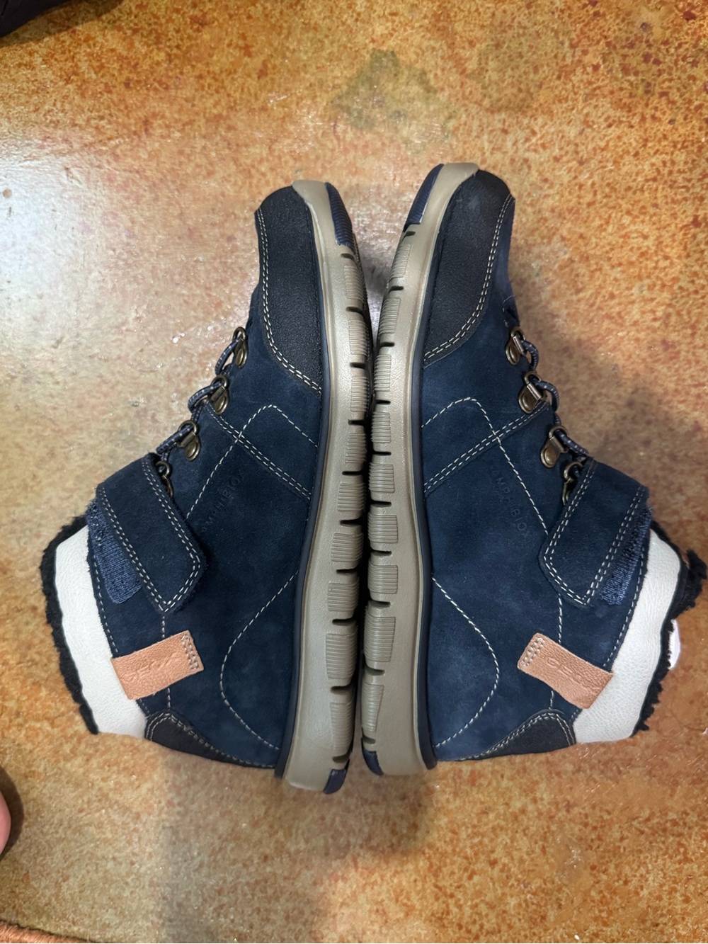 GEOX Kids Navy Suede Lace-Up Casual Shoes - Picture 4 of 7